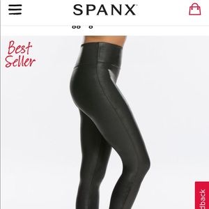 Spans faux leather leggings size small